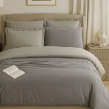 Çift Kişilik Nevresim Takımı Pamuklu Çift Taraflı Lastikli Çarşaflı