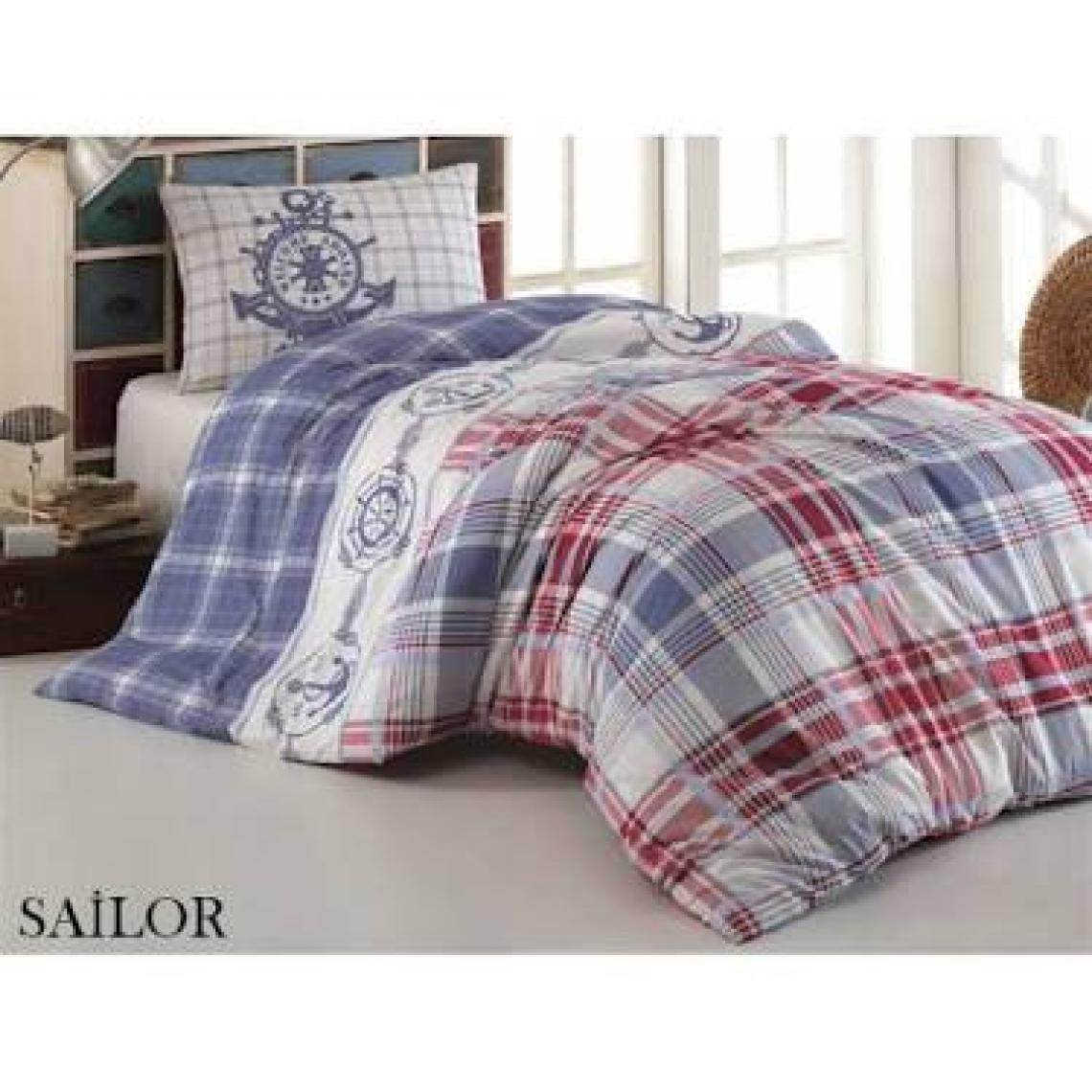 Kristal Nevresim Takımı Sailor Mavi Tek Kişilik