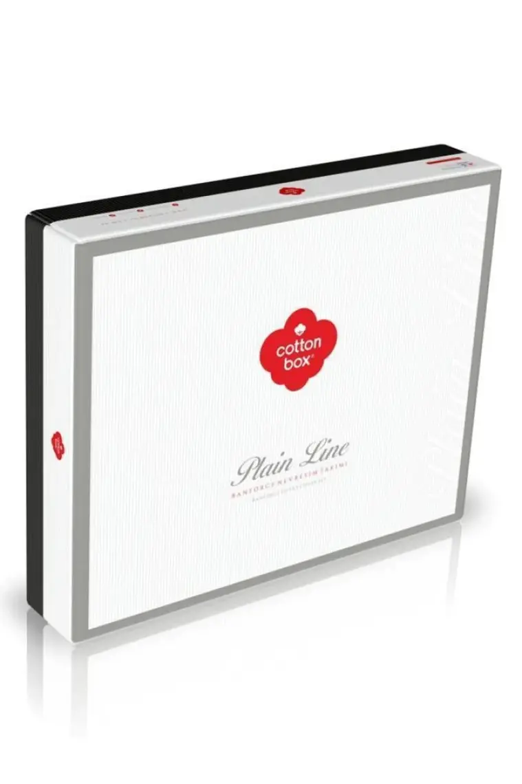 Cotton Box Plain Gri & Siyah Çift Kişilik Nevresim Takımı