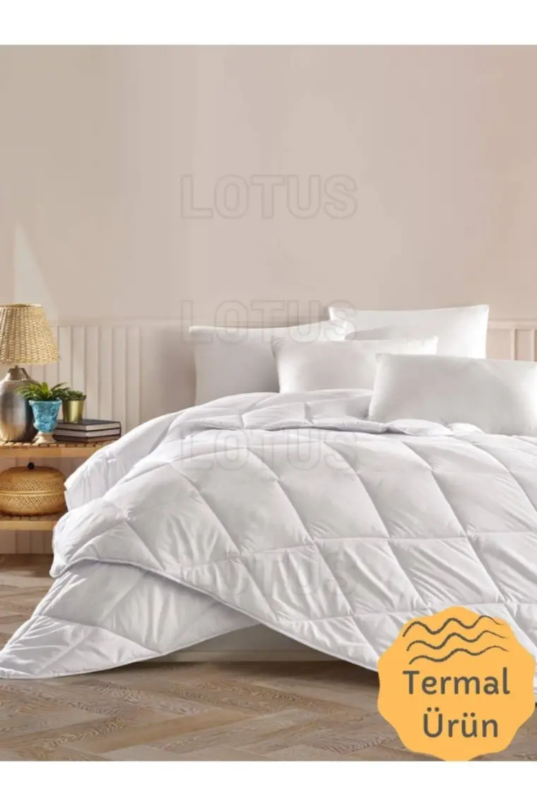 lotusline Home Minikaro Siyah Beyaz Tek Kişilik Pamuklu Nevresim Seti Çarşafsız