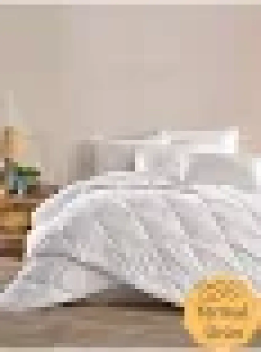 lotusline Home Minikaro Siyah Beyaz Tek Kişilik Pamuklu Nevresim Seti Çarşafsız