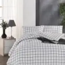 Tabu Home Classy Kareli Çift Kişilik Nevresim Takımı