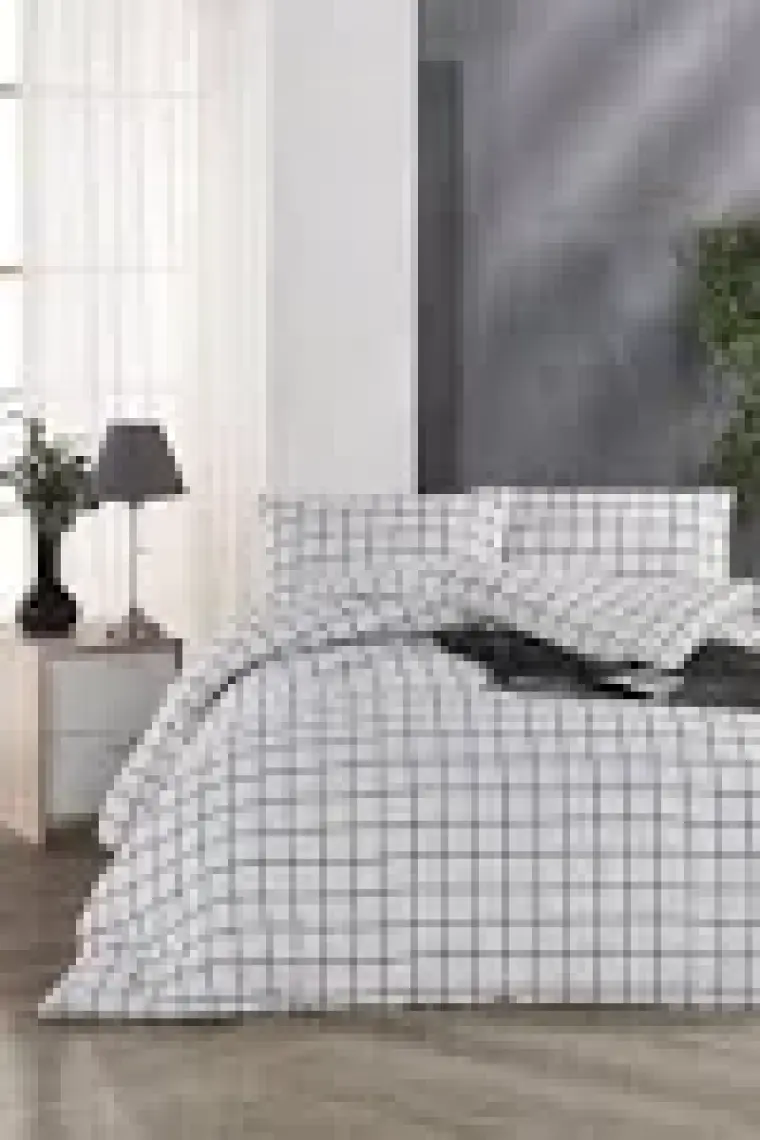 Tabu Home Classy Kareli Çift Kişilik Nevresim Takımı