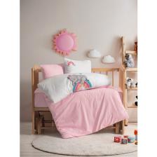 Cotton Box Punch Nakışlı Bebek Nevresim Takımı Lucky Pembe