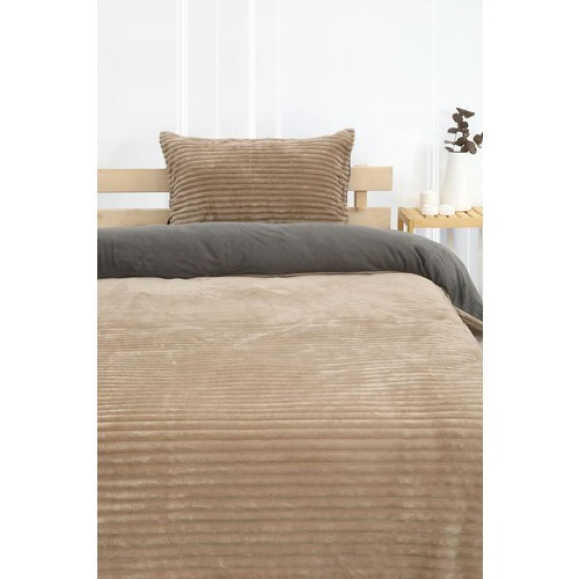 Merinos Eternity Fitilli Peluş Tek Kişilik Nevresim Takımı - Bej