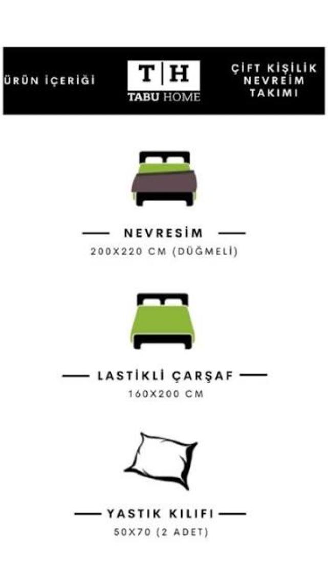 Tabu Home Çarşafı Lastikli Kapadokya Balon Çift Kişilik Nevresim Takımı