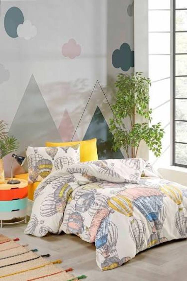 Tabu Home Çarşafı Lastikli Kapadokya Balon Çift Kişilik Nevresim Takımı