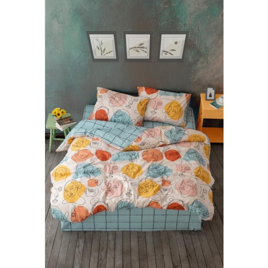 Cozy Home Çift Kişilik Lastikli Çarşaflı Nevresim Takımı Modern Mint