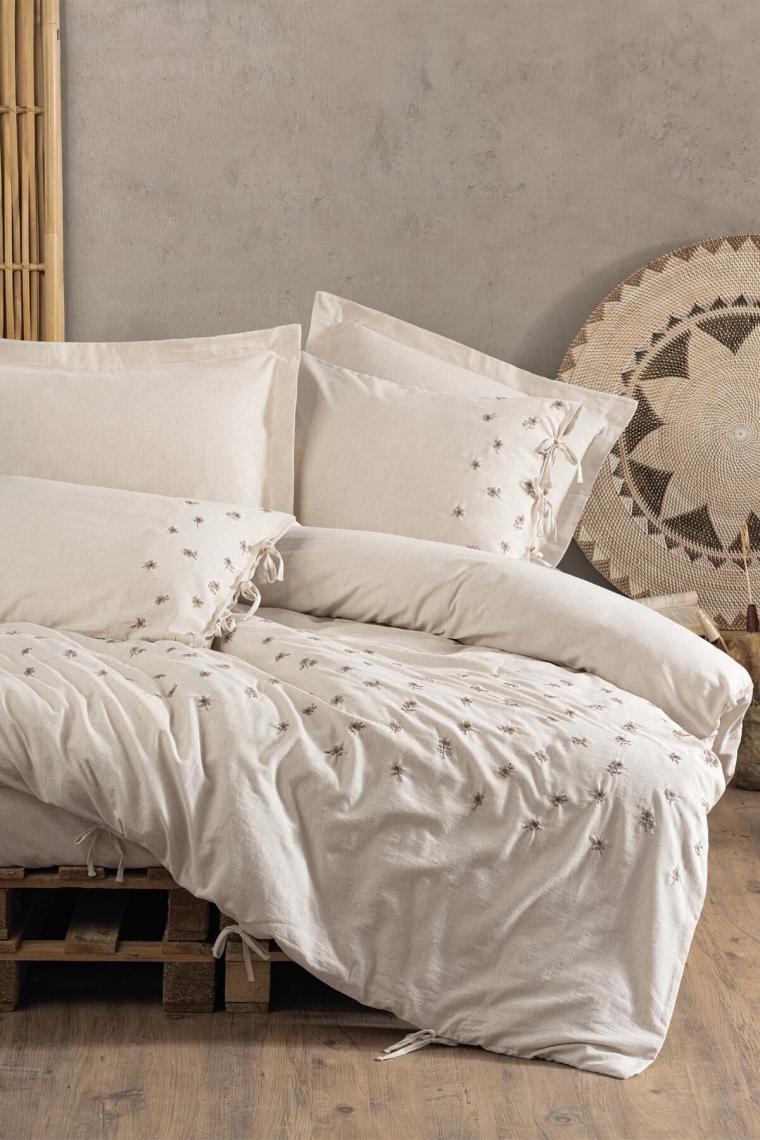 Cotton Box Cotton Keten Çift Kişilik Nevresim Takımı Hemera