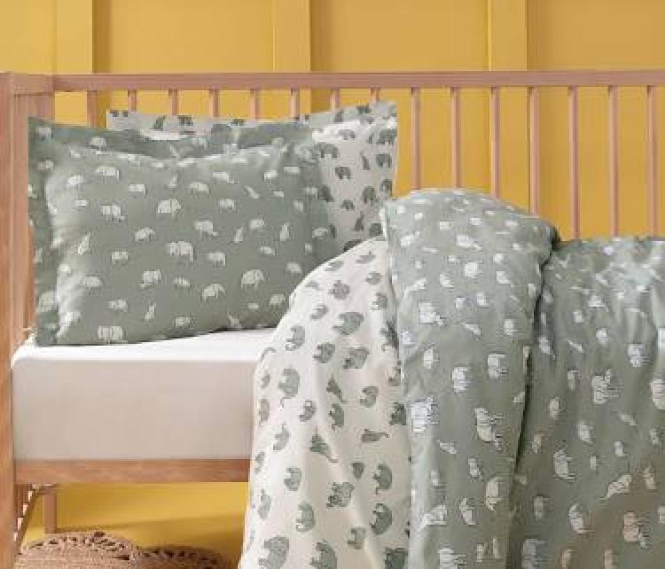 Yataş Mini Povey Bebek Ranforce %100 Pamuk Nevresim Takımı - Adaçayı
