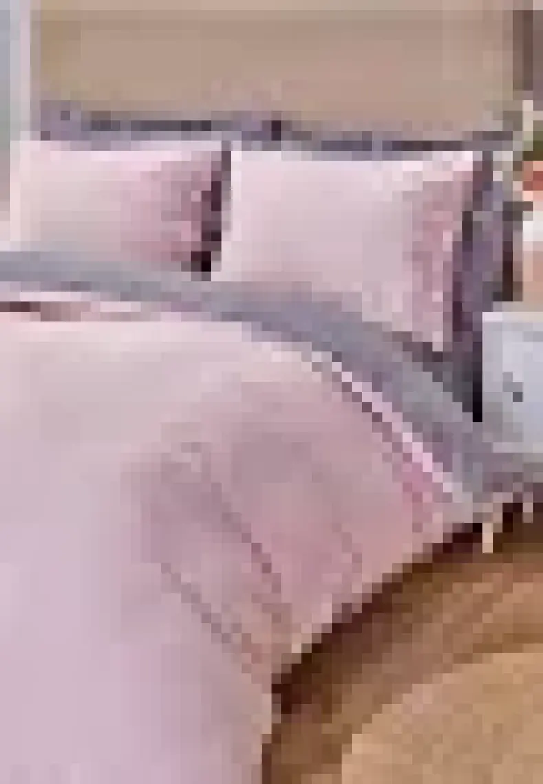 Home Basic Gül Kurusu-Koyu Gri Çift Taraflı Tek Kişilik Nevresim Takımı