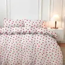 Mira Home Kırmızı Kalpli Çift Kişilik Nevresim Takımı Pamuklu 180 x 200 cm