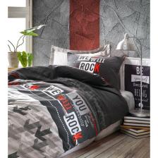 Cotton Box Tek Kişilik Ranforce Genç Nevresim Takımı - Rock Kırmızı