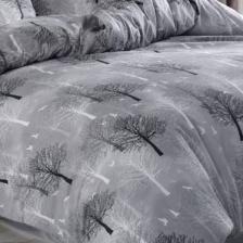lotusline Home Gri Çift Kişilik Ağaç Desen Lüks Pamuklu Nevresim Takımı - Seti