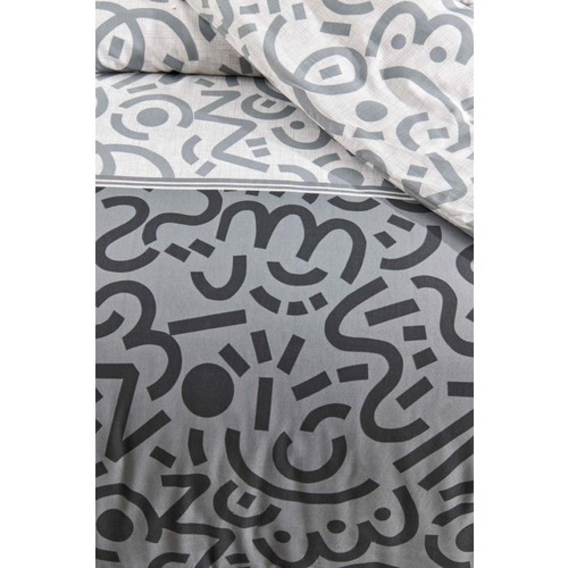 Tabu Home Doodle Siyah Çarşafı Lastikli Tek Kişilik Nevresim Takımı
