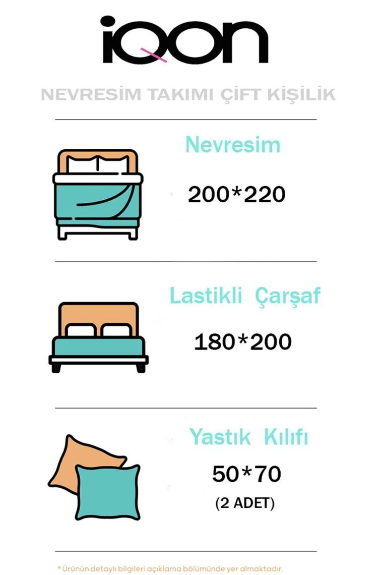 Lastikli Çarşaflı Nevresim Takımı Çift Kişilik Ottoman Sarı