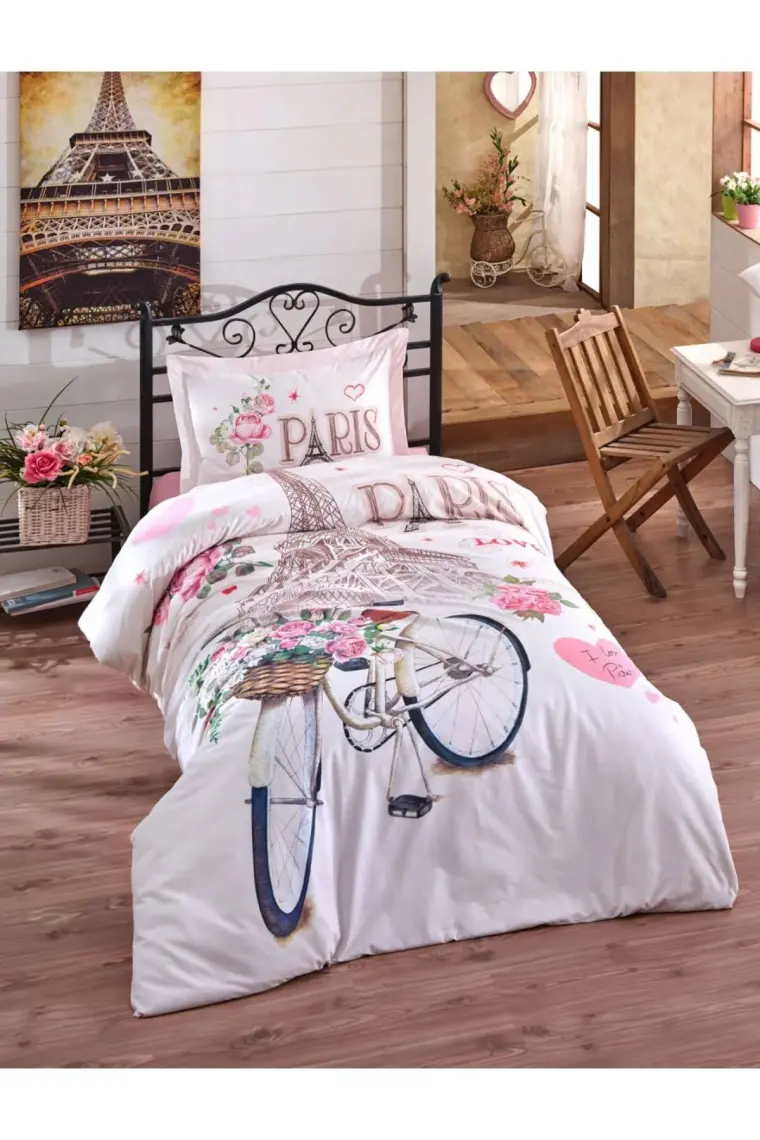 Clasy Ranforce Nevresim Takımı Tek Kişilik Paris Love