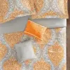 Lastikli Çarşaflı Nevresim Takımı Tek Kişilik Ottoman Orange