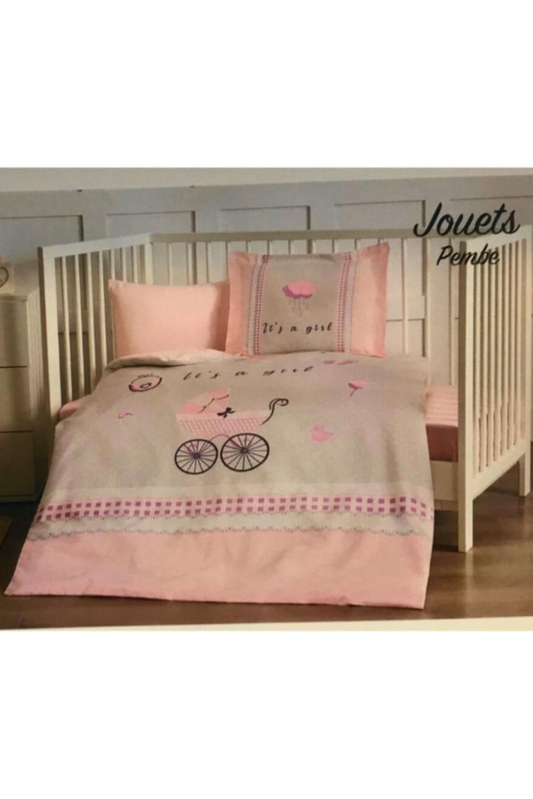 Ranforce Bebe Nevresim Takımı Jouets Pembe
