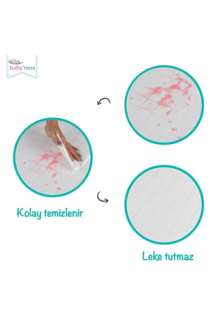 Babyness Bebek Oyun Parkı Yatağı Sıvı Geçirmez Leke Tutmaz Sünger Yatak