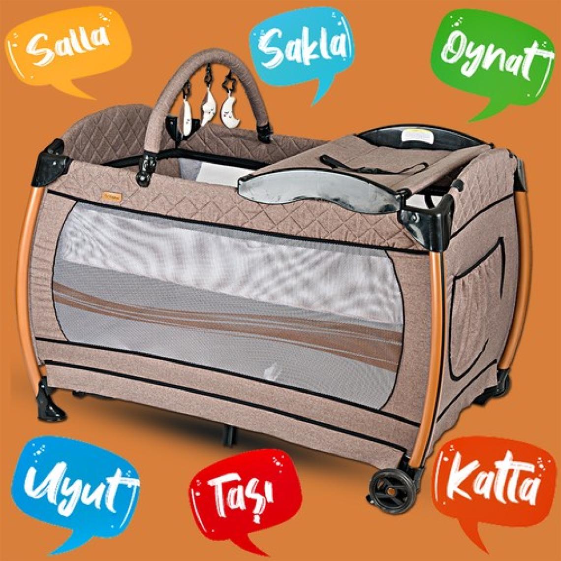 Baby Home 600 Nanny 70x110 Bebek Oyun Parkı Park Yatak Beşik + Yatak