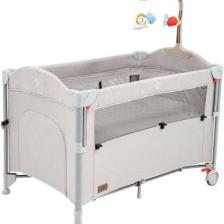 Baby2Go Venedik Anne Yanı Oyun Parkı & Beşik 70x110 Cm Açık-Gri