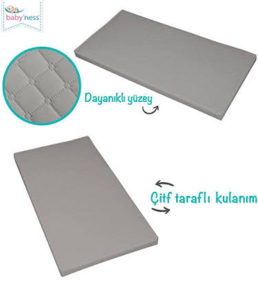 Babyness Bebek Oyun Parkı Yatağı Sıvı Geçirmez Leke Tutmaz Sünger Yatak