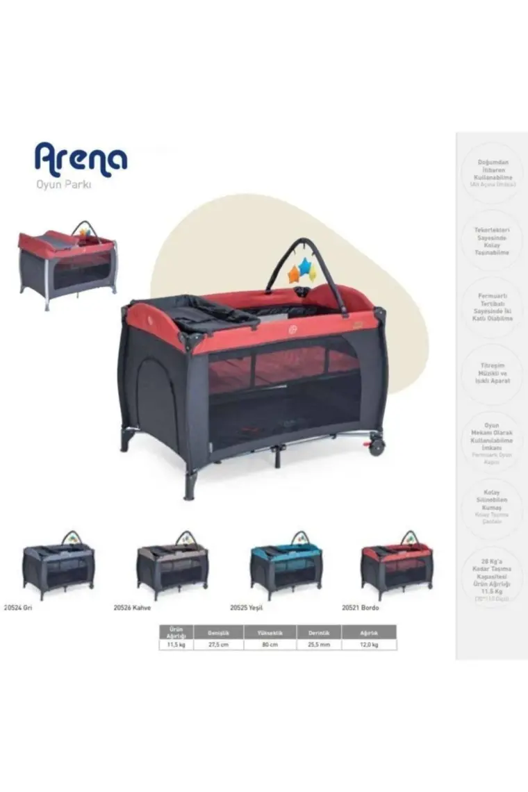 BABY2GO 2052 Arena Oyun Parkı Park Yatak 70 x 110 cm Baby 2 Go