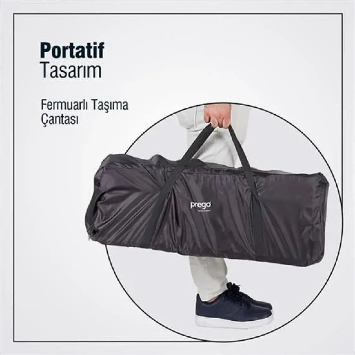 Prego 8044 Miami Plus Anne Yanı Oyun Parkı 70X120 cm Gri