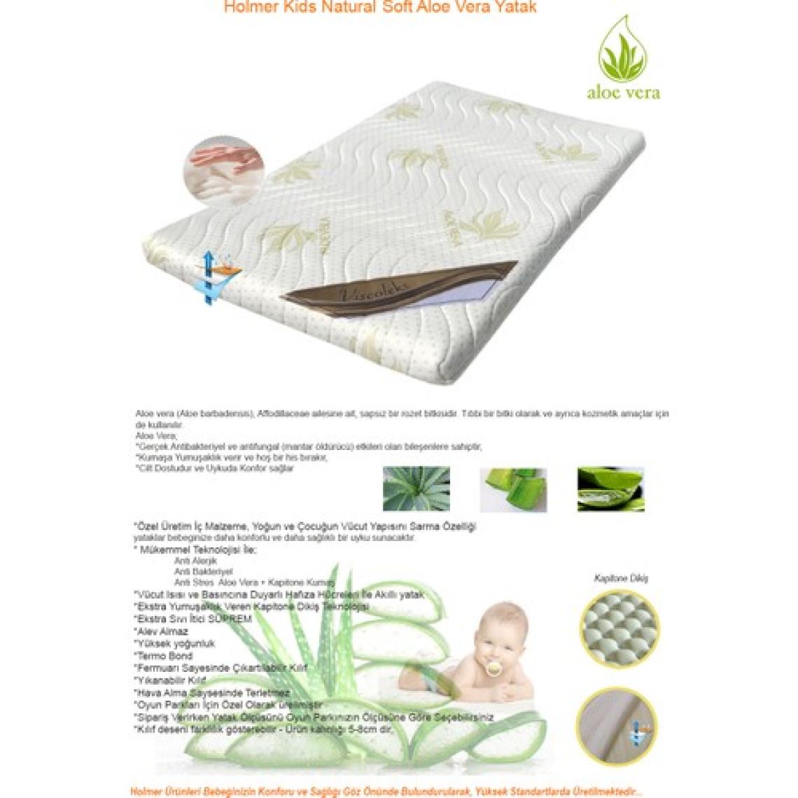 Holmer Coolstyle Anne Yanı Cibinlikli  Oyun Parkı/park Yatak 70 x 110 cm  + Aloevera Yatak