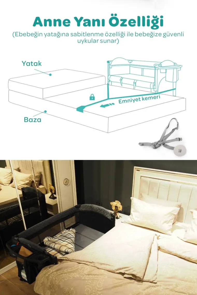 Prego Premium Anne Yanı Oyun Parkı 70*120 cm 8048