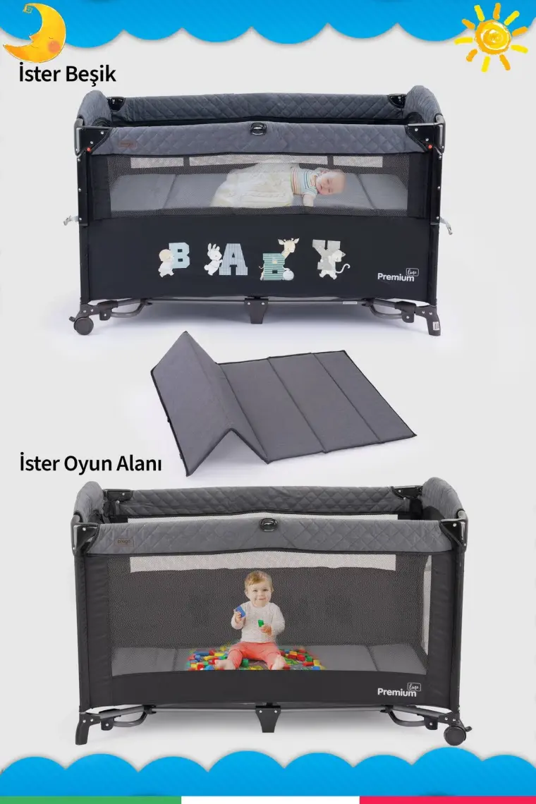 Prego Premium Anne Yanı Oyun Parkı 70*120 cm 8048