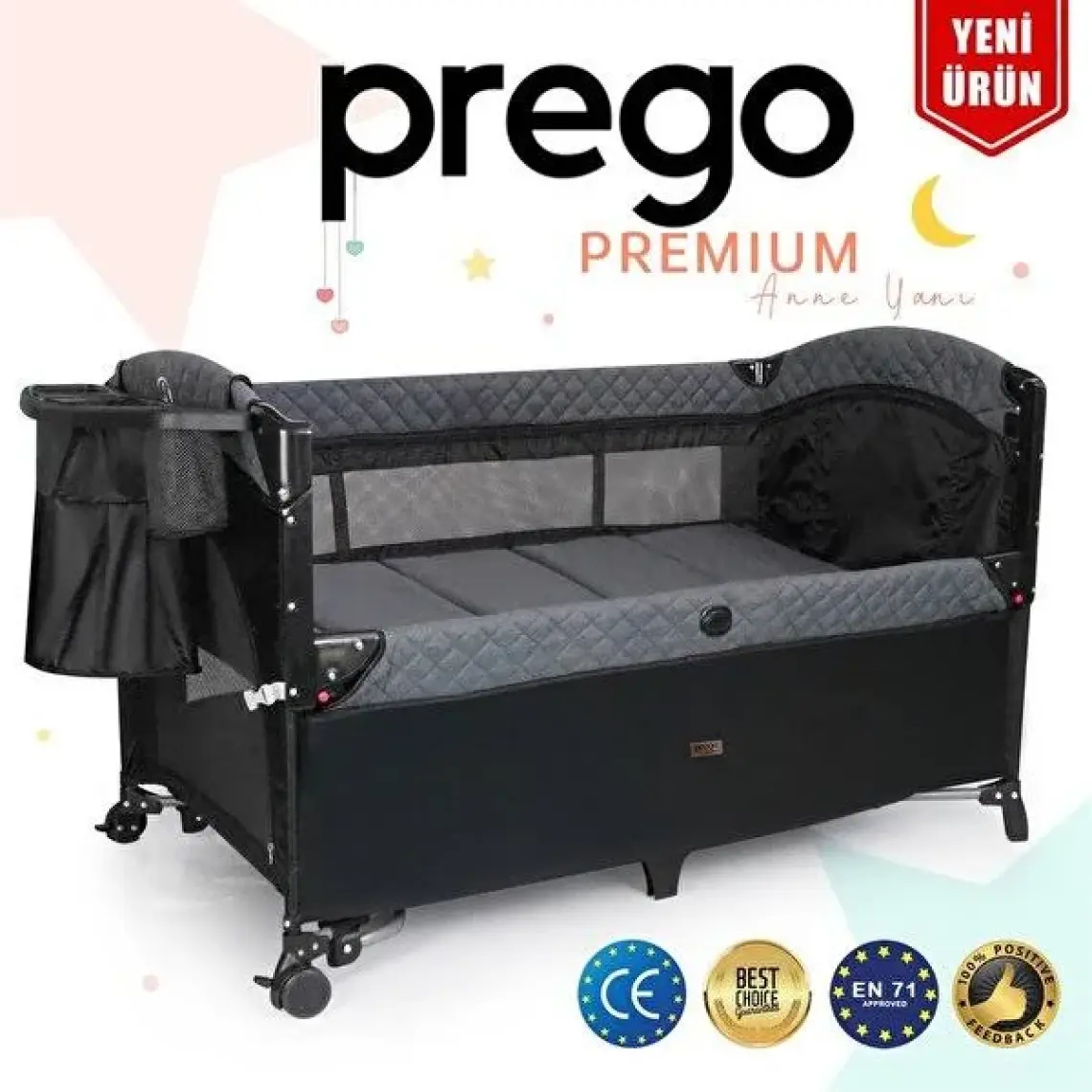 Prego Premium Anne Yanı Oyun Parkı 70*120 cm 8048