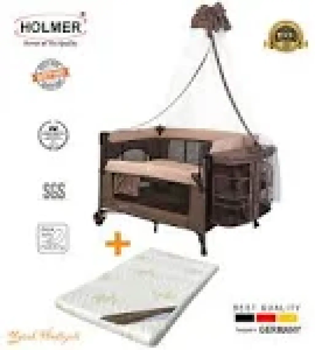 Holmer Coolstyle Cibinlikli Anne Yanı Oyun Parkı 70X110CM Kahverengi + Aloevera Yatak