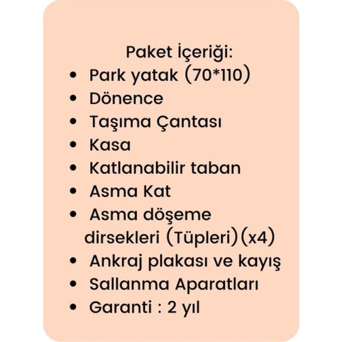 Gulz Atlas Plus Anne Yanı Sallanır Cibinlikli Dönenceli Oyun Parkı Park Yatak Bebek Beşik 70 x 110 cm