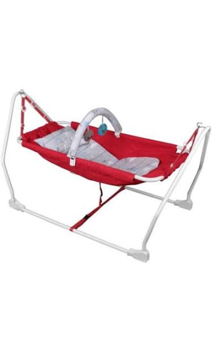 Norfolk Baby Sleep Oyuncaklı Sallanır Bebek Beşiği - Hamak Beşik - Kırmızı