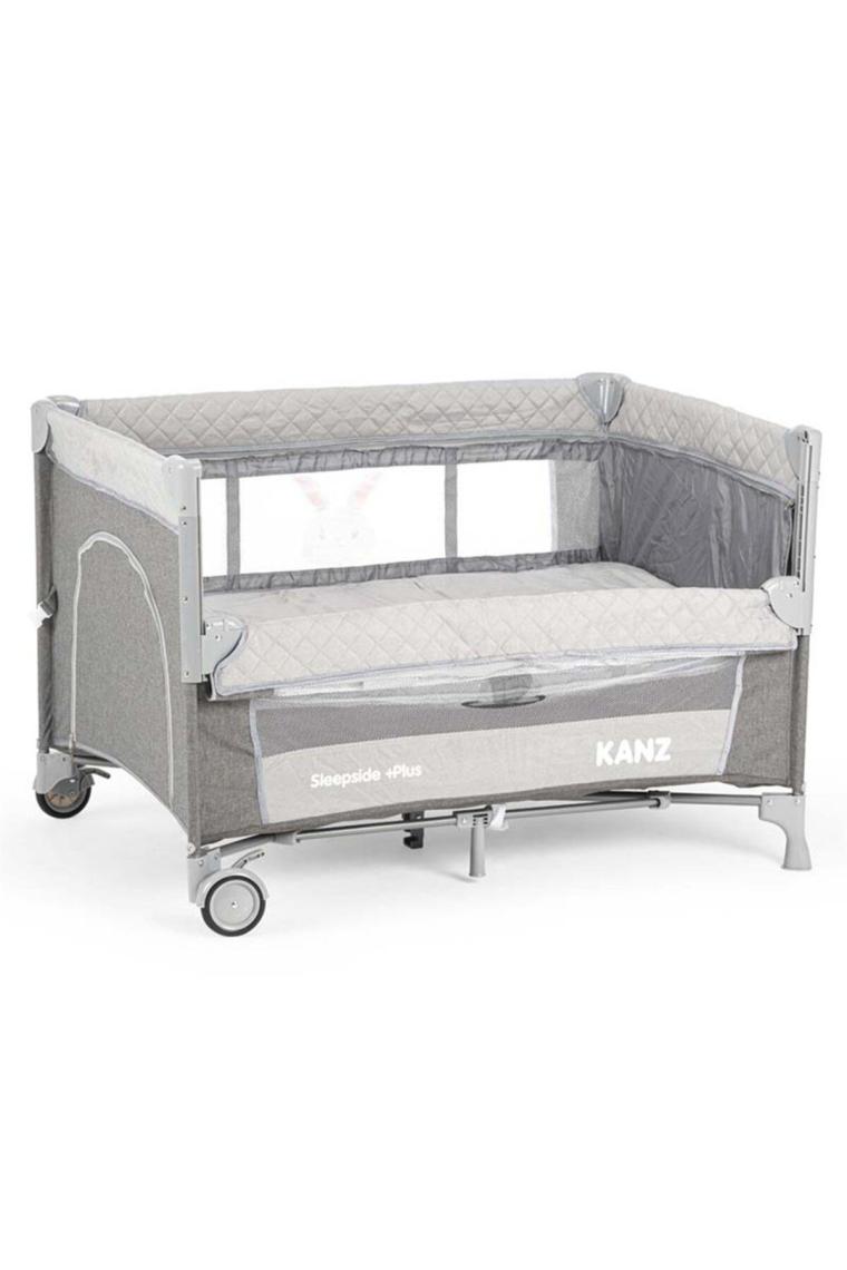 Kanz Sleepside +Plus Anne Yanı Park Yatak ve Oyun Parkı Gri