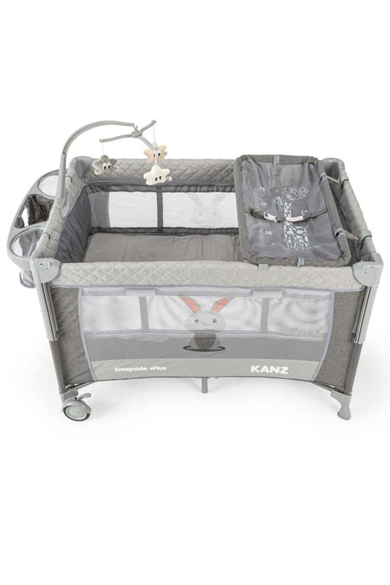 Kanz Sleepside +Plus Anne Yanı Park Yatak ve Oyun Parkı Gri
