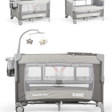 Kanz Sleepside +Plus Anne Yanı Park Yatak ve Oyun Parkı Gri