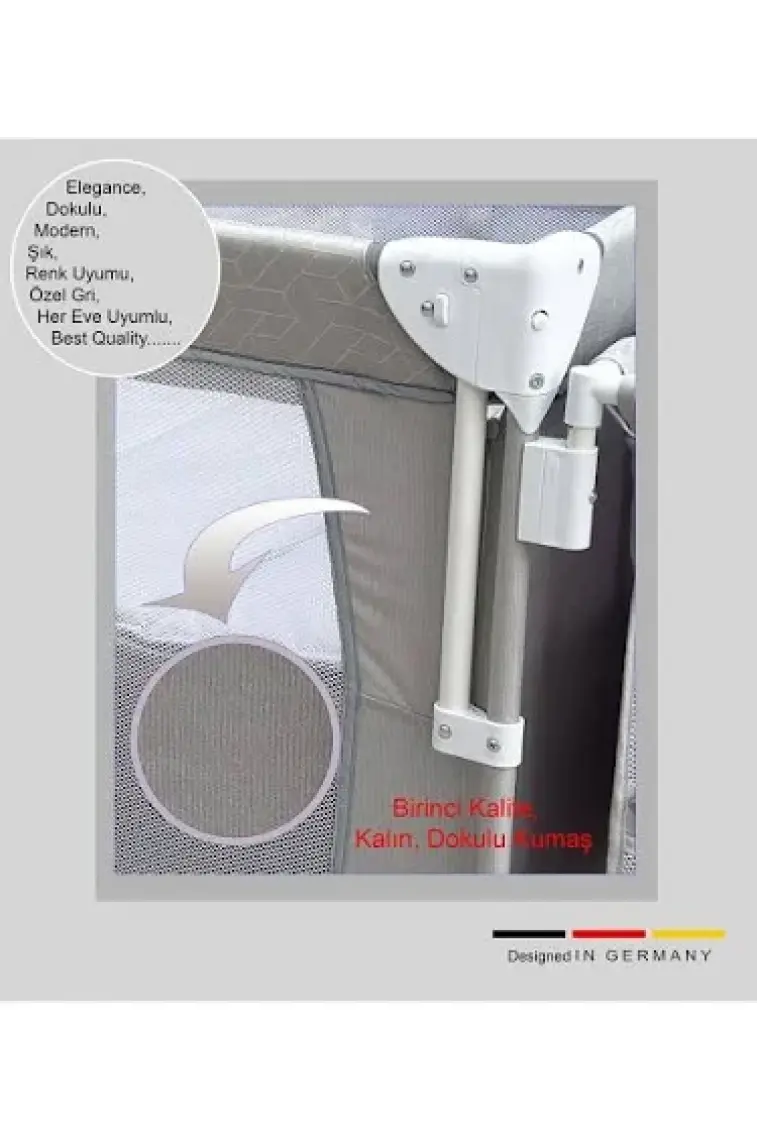 Holmer Maxi Comfort Coolstyle (Anne Yanı-Deluxe Kumaş) Premium Dönenceli Oyun Parkı/anne Yanı 70X110CM