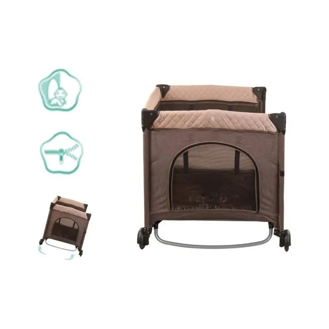 Holmer Maxi Comfort Coolstyle Anne Yanı Deluxe Kumaş Cibinlikli Oyun Parkı 70x110cm
