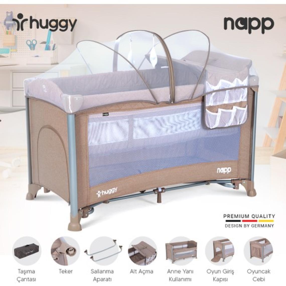 Huggy Napp 8 In 1 Anne Yani Park Yatak Oyun Parkı+Yatak