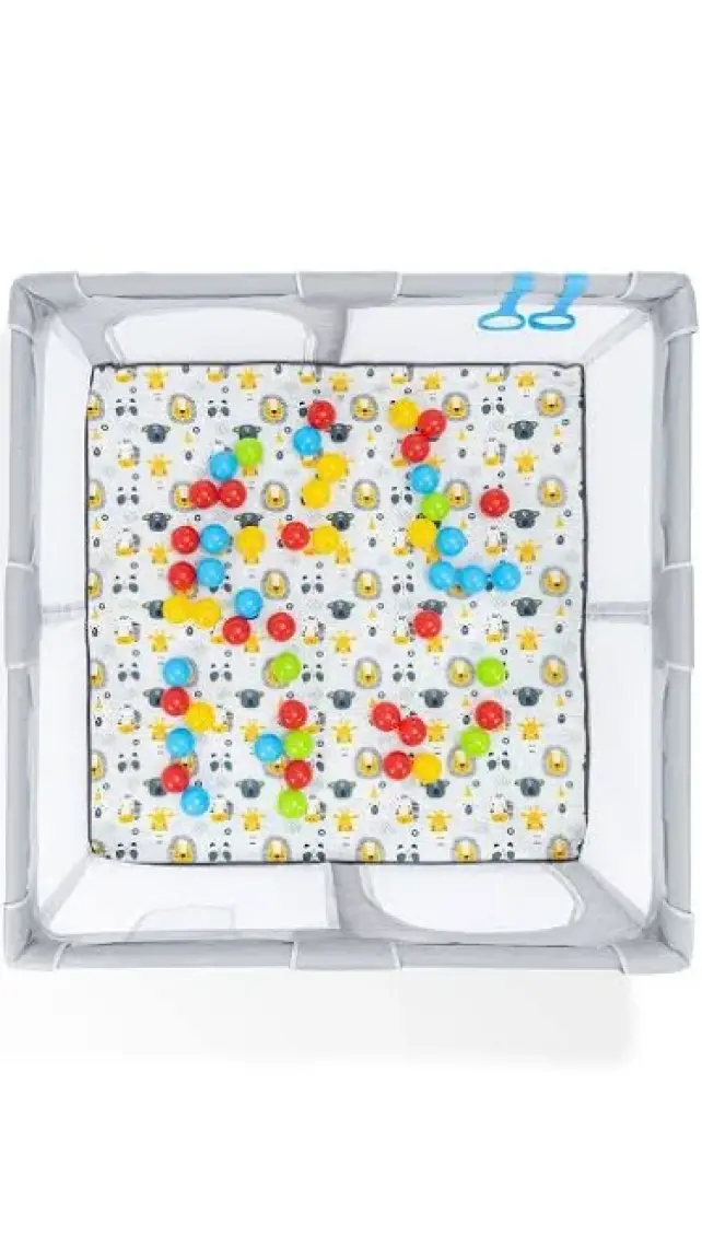 Original Playard Plus Güvenli Bebek Ve Çocuk Oyun Alanı Oyun Parkı 120x120 Oyun Matı Ve Topları,gri