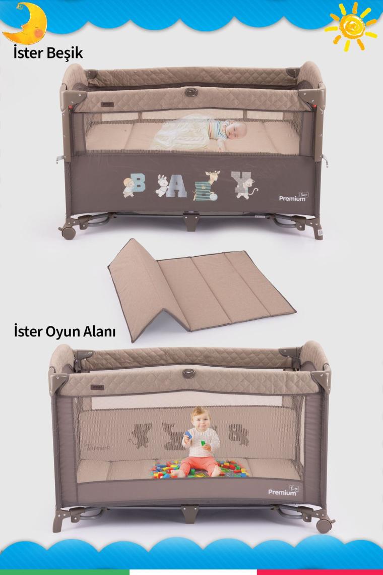 Premium Anne Yanı Oyun Parkı 70*120 Cm 8048