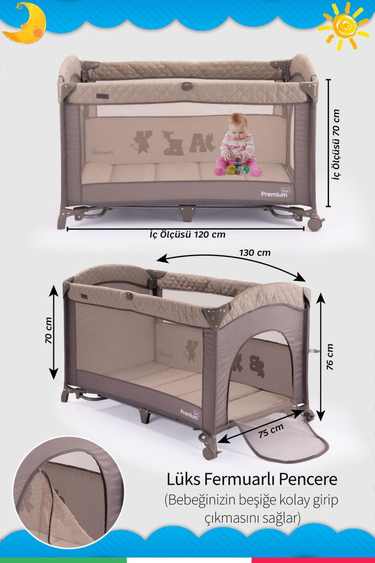 Premium Anne Yanı Oyun Parkı 70*120 Cm 8048