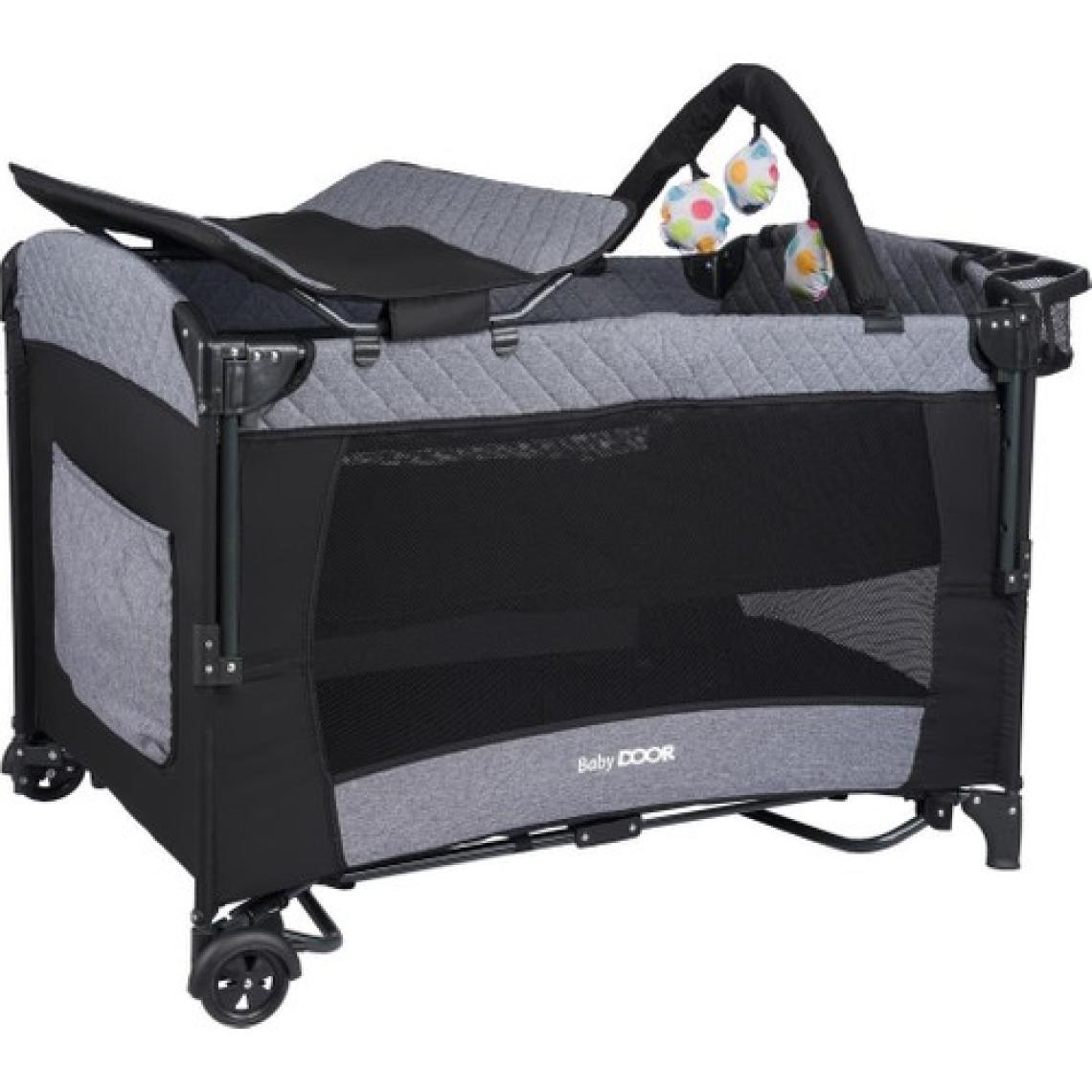 Babydoor Mia Comfort Anne Yanı Park Yatak Oyun Parkı 70X110 +Yatak Gri