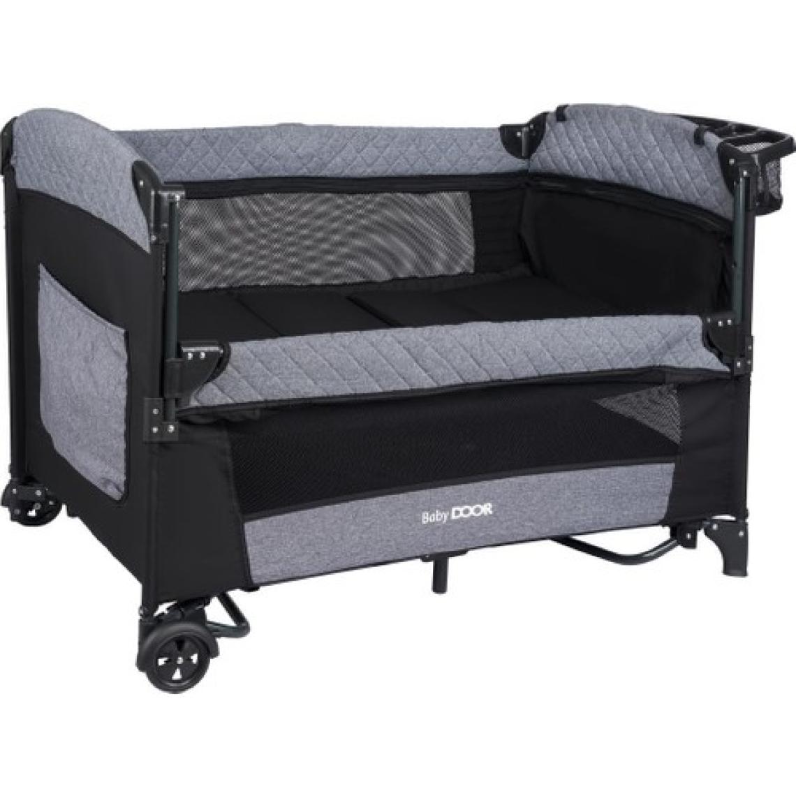 Babydoor Mia Comfort Anne Yanı Park Yatak Oyun Parkı 70X110 +Yatak Gri