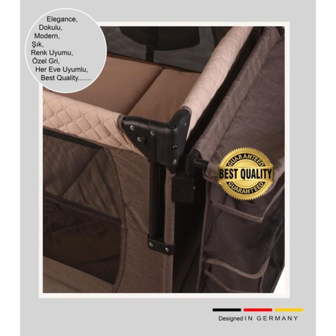 Holmer Coolstyle (Anne Yanı -Deluxe Kumaş) Premium Cibinlikli Dönenceli Anne Yanı/oyun Parkı/park Yatak 70X110CM