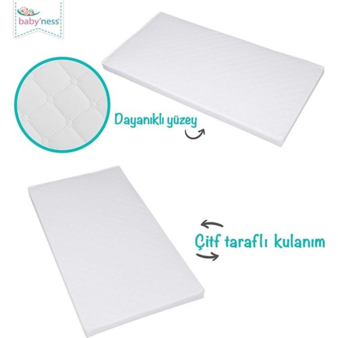 Babyness Bebek Oyun Parkı Yatağı Sıvı Geçirmez Leke Tutmaz Sünger Yatak