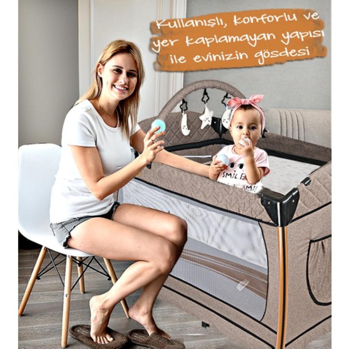 Baby Home 600 Nanny 70x110 Bebek Oyun Parkı Park Yatak Beşik